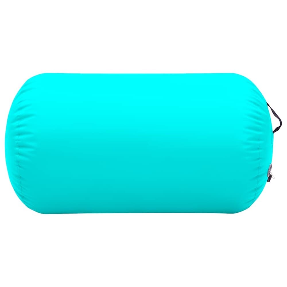 Air Roll 100×60 cm / oppblåsbar gymnastikkrulle med fotpumpe / treningsrulle – Grønn