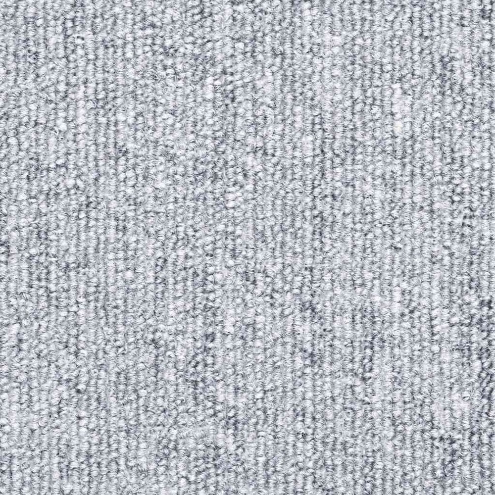 15 stk halvrunde trappematter 56×17×3 cm / trappematter i tuftet polypropylen – Lysegrå