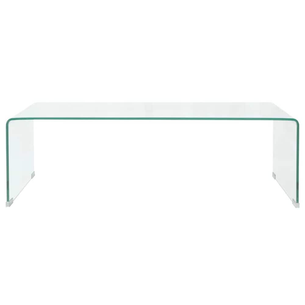Salongbord i herdet glass 98×45×30 cm / glassbord / stuebord – Gjennomsiktig