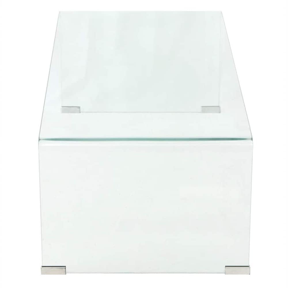 Salongbord i herdet glass 98×45×30 cm / glassbord / stuebord – Gjennomsiktig