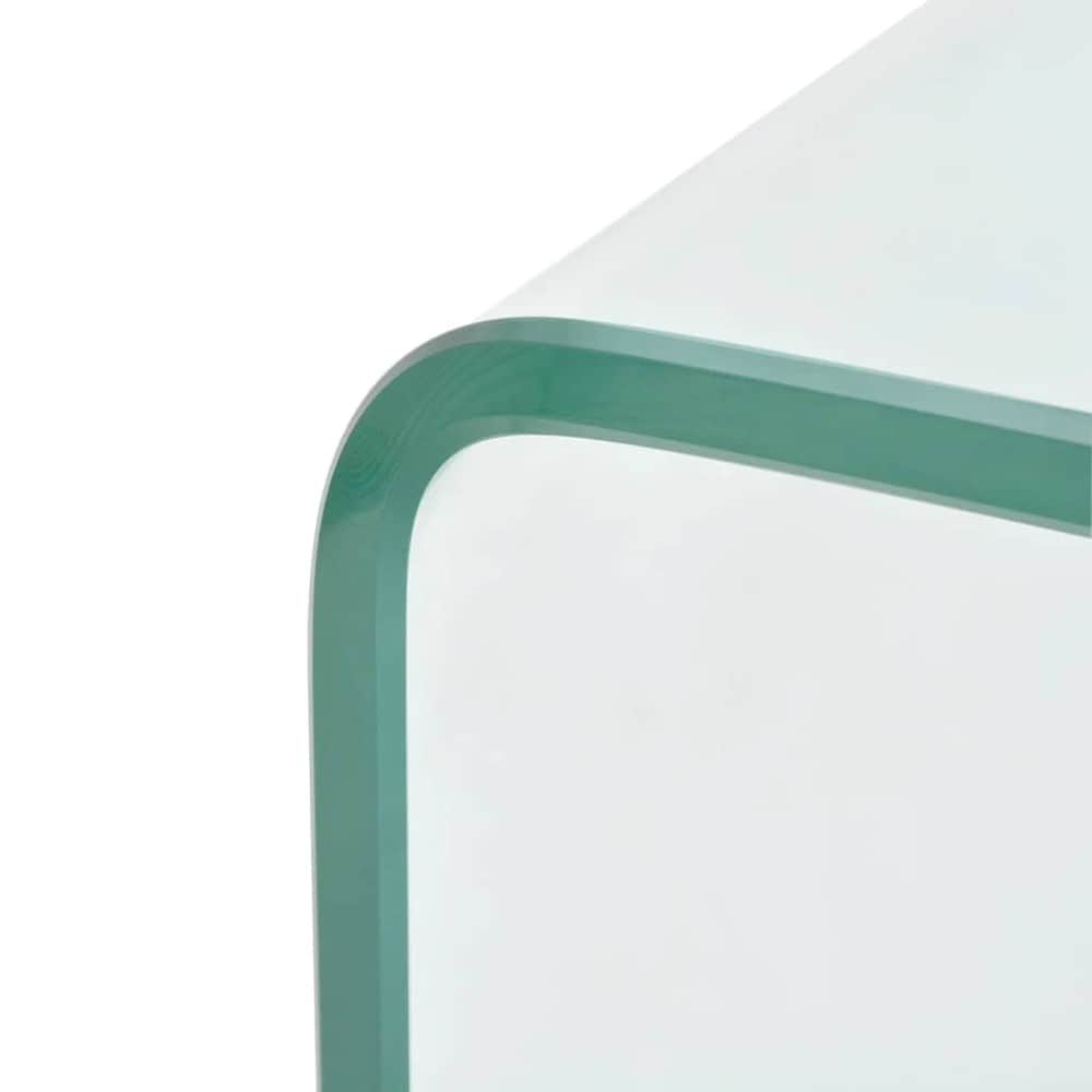 Salongbord i herdet glass 98×45×30 cm / glassbord / stuebord – Gjennomsiktig