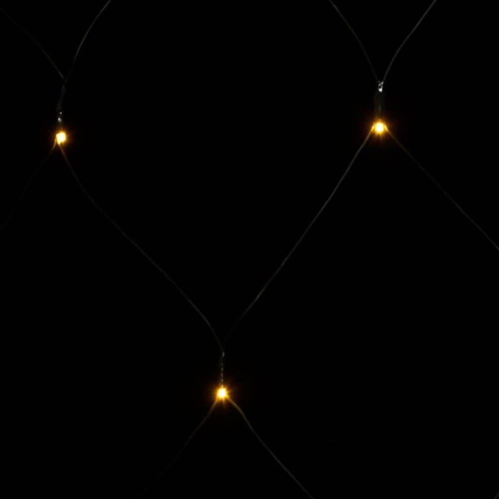 Lysnett 4×4 m / julebelysning med 544 LED og 8 lysmoduser inne/ute – Varmhvit
