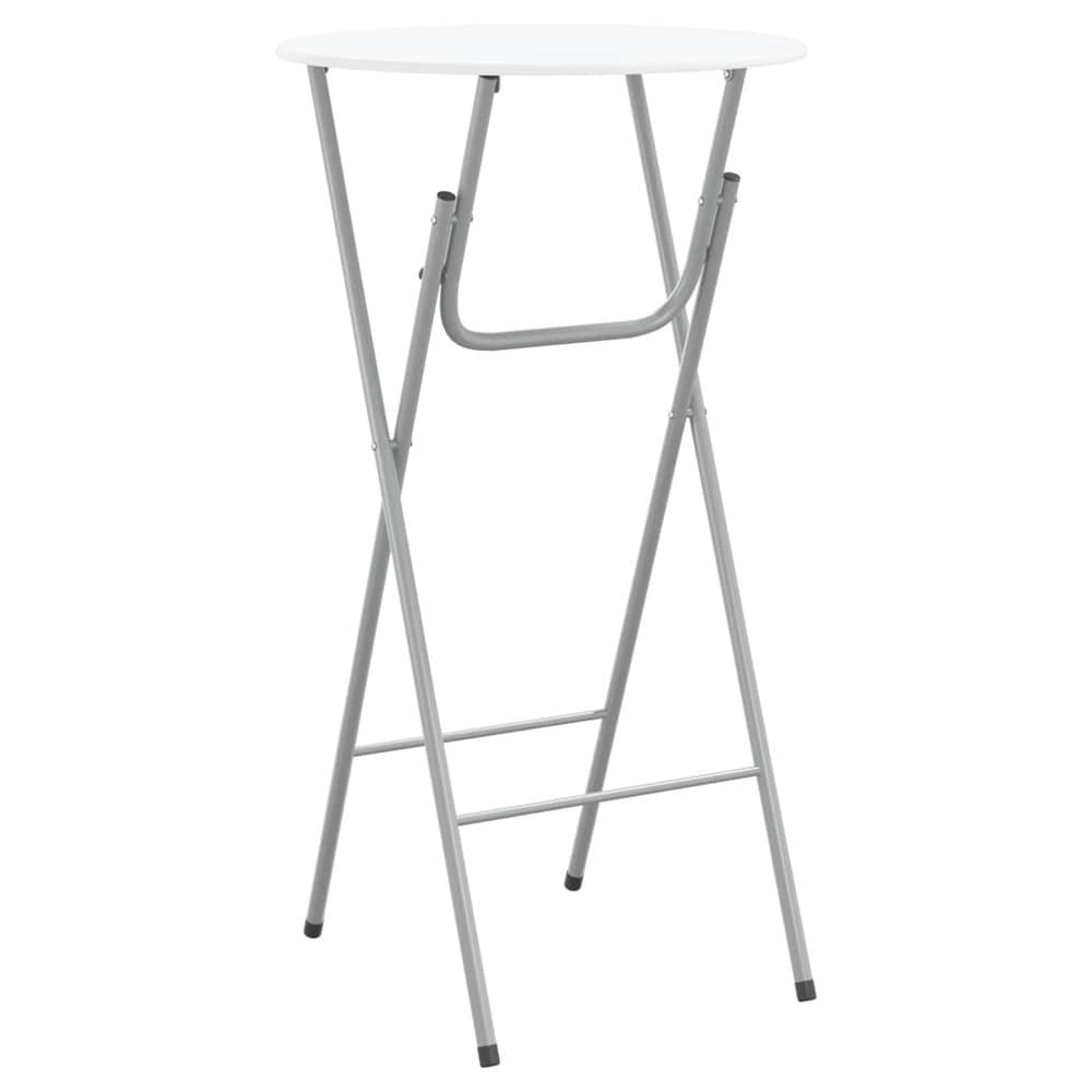 4 stk sammenleggbare barbord 60×60×112 cm / ståbord / høye bord med stålben – Hvit