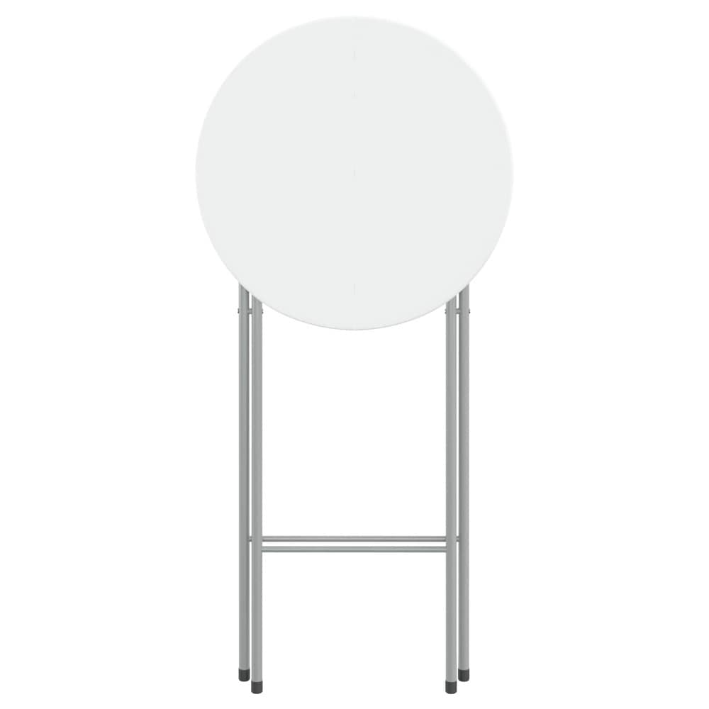 4 stk sammenleggbare barbord 60×60×112 cm / ståbord / høye bord med stålben – Hvit