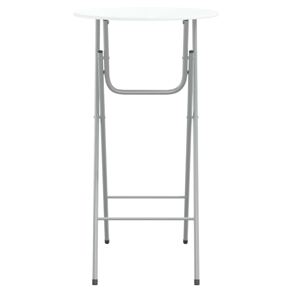 4 stk sammenleggbare barbord 60×60×112 cm / ståbord / høye bord med stålben – Hvit