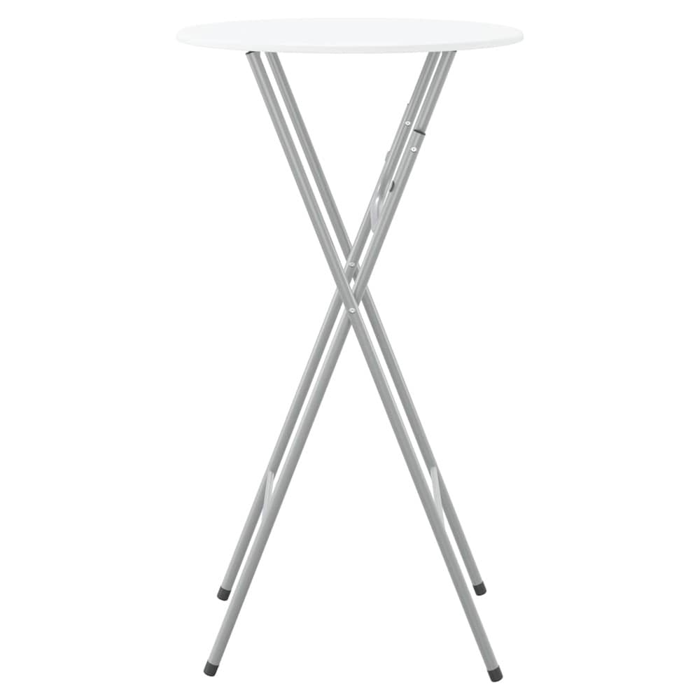 4 stk sammenleggbare barbord 60×60×112 cm / ståbord / høye bord med stålben – Hvit
