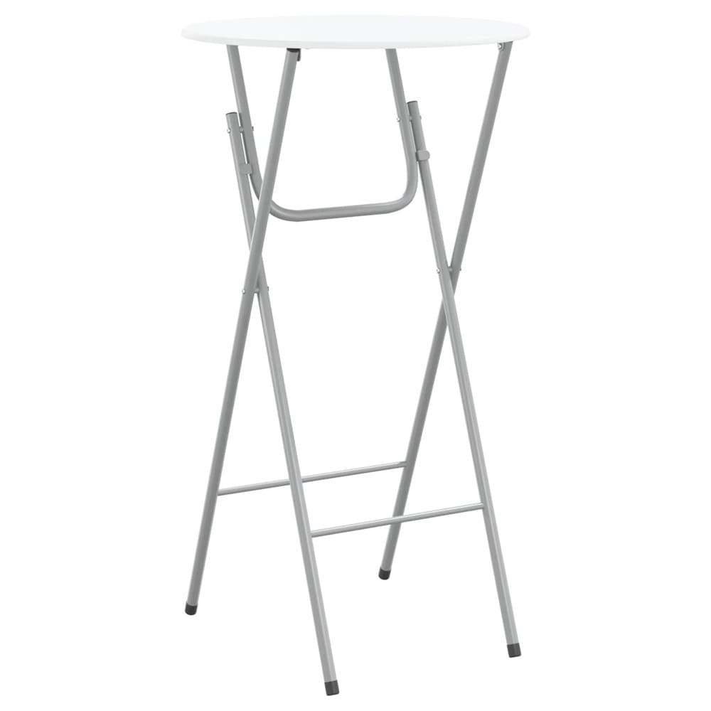 4 stk sammenleggbare barbord 60×60×112 cm / ståbord / høye bord med stålben – Hvit