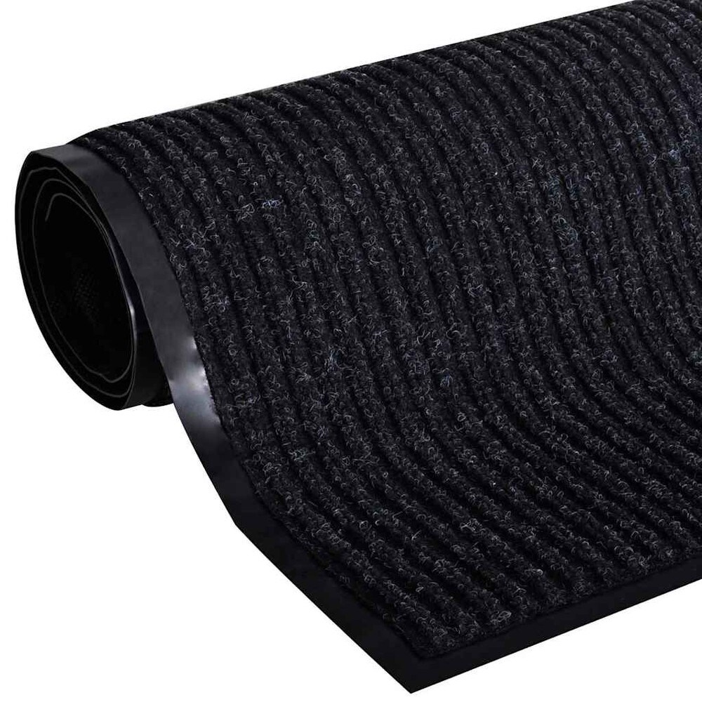 Dørmatte 120×180 cm / inngangsmatte / entrématte med sklisikker underside – Svart