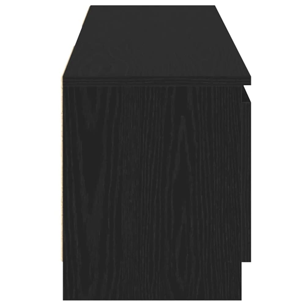 TV-benk 120×30×36 cm / mediebenk med RGB LED-belysning og oppbevaring – Svart