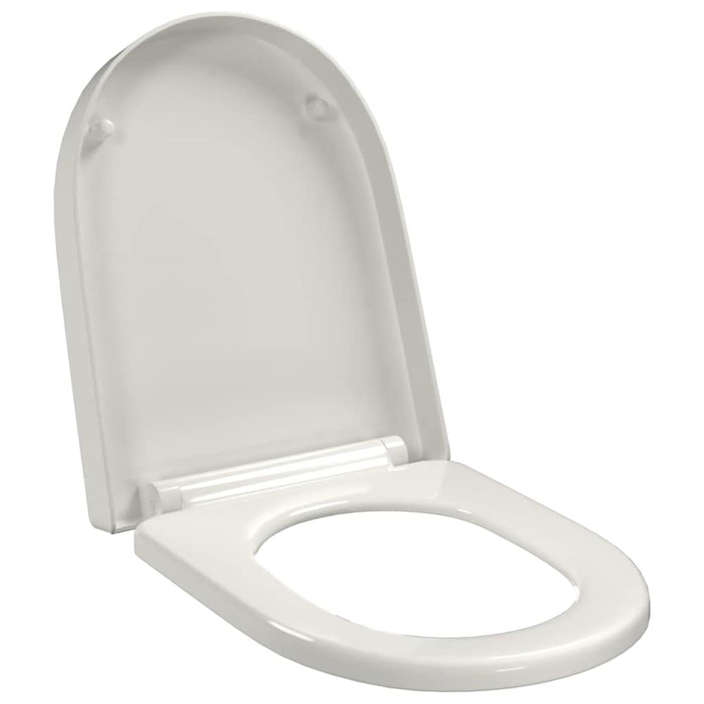 Toalettsete 46×36 cm / WC-sete med myk lukking – Hvit