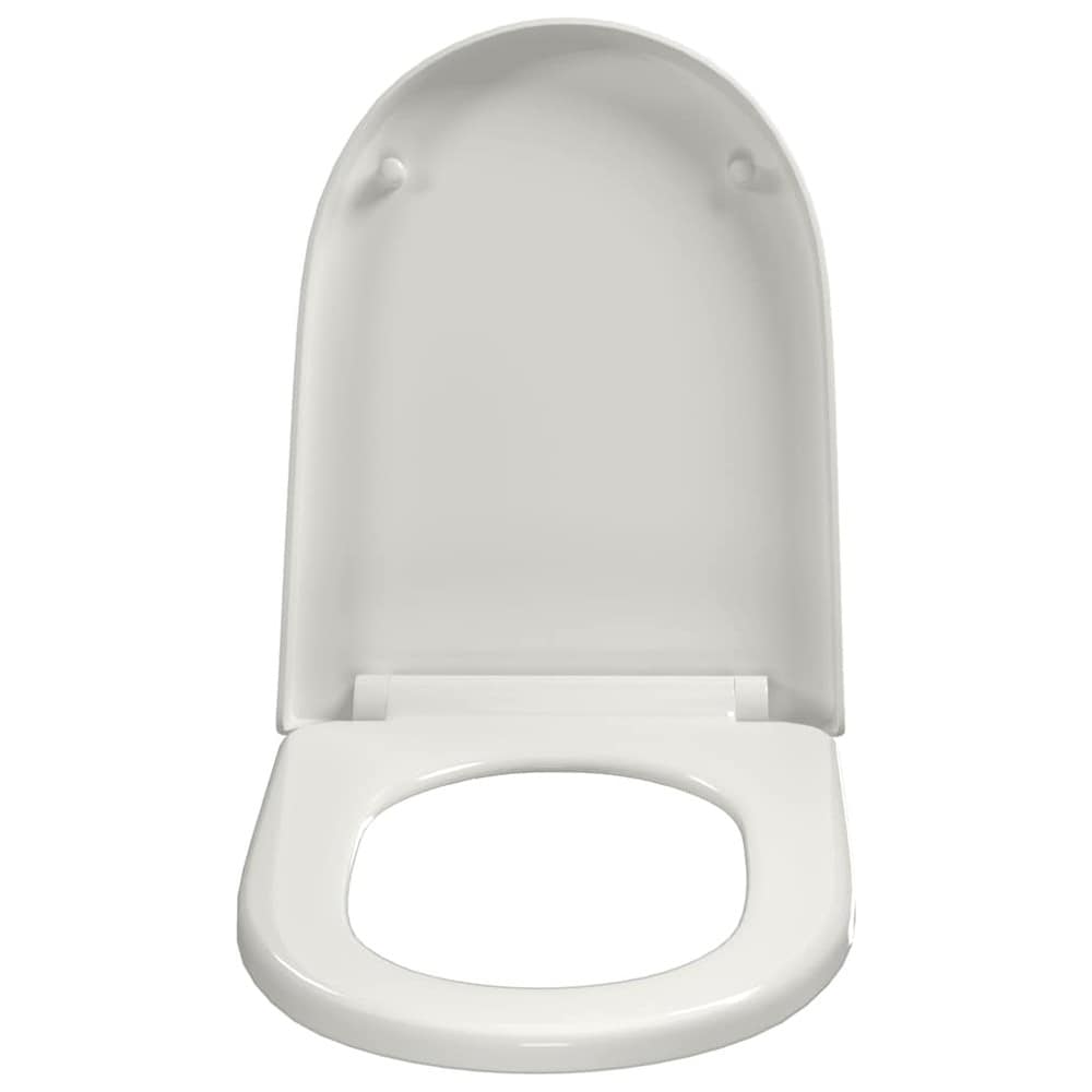 Toalettsete 46×36 cm / WC-sete med myk lukking – Hvit