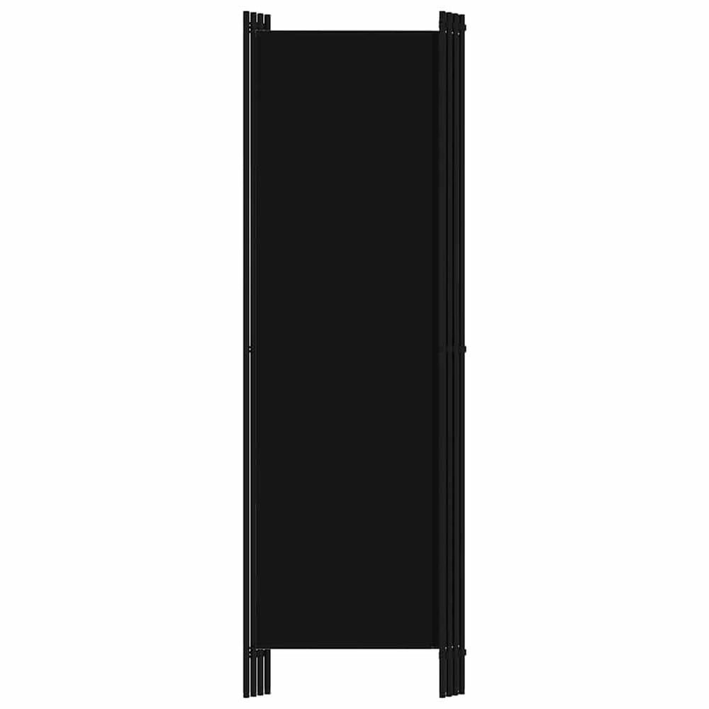 Romdeler 4 paneler 200×180 cm / foldeskjerm / skillevegg / innsynsbeskyttelse – Svart