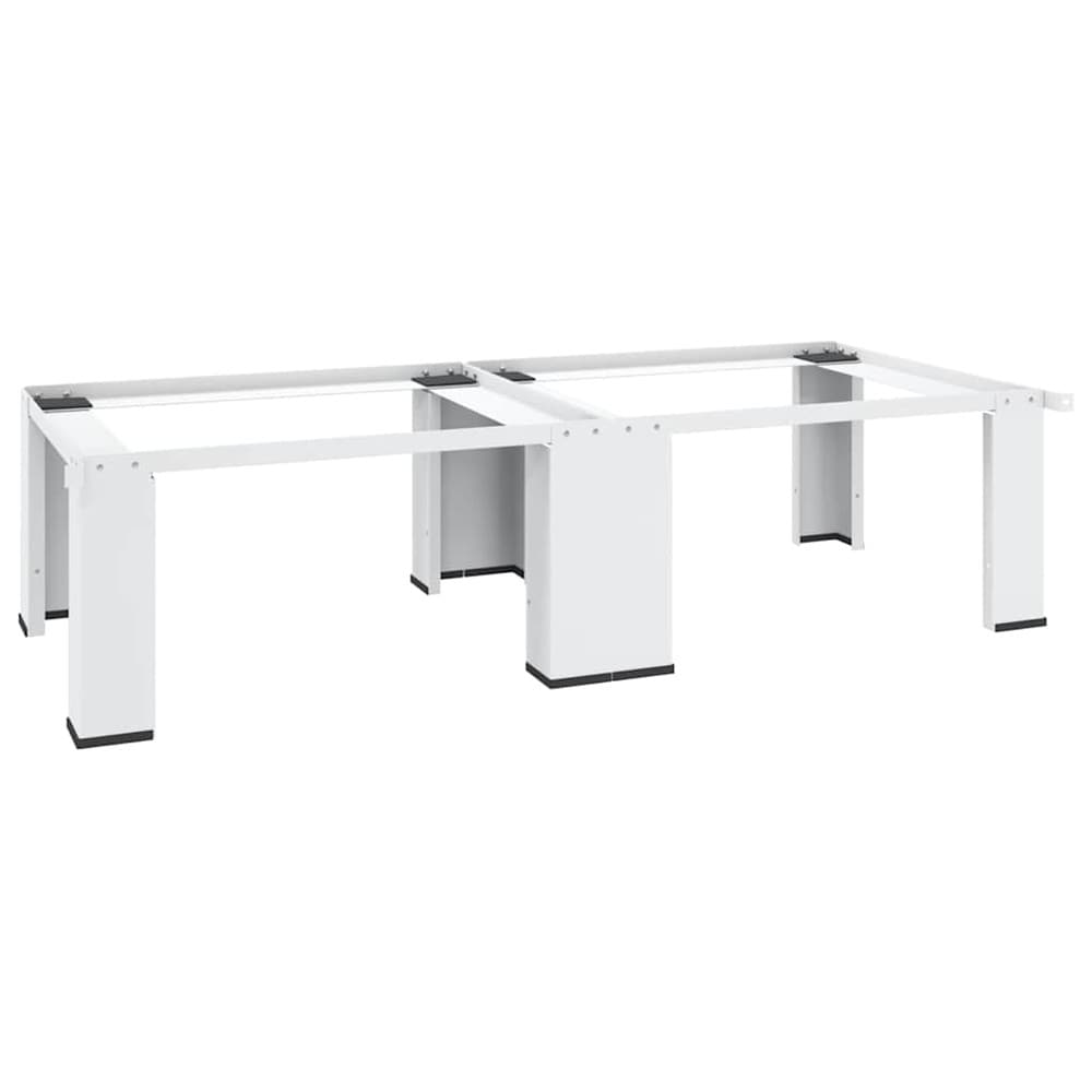 Sokkel for vaskemaskin og tørketrommel 127×54,5×32,5 cm / dobbel maskinsokkel opptil 200 kg – Hvit