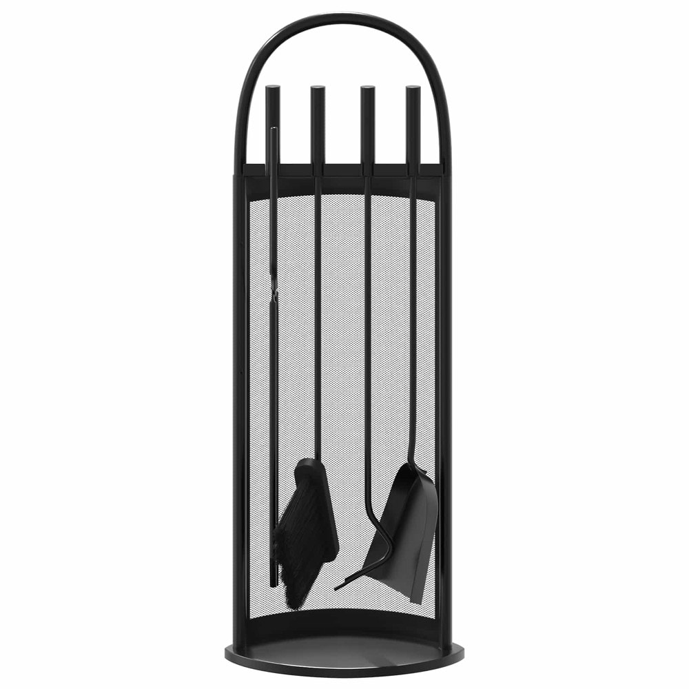 Peissett 5 deler 23×15×66 cm / peisredskaper med stativ – Svart
