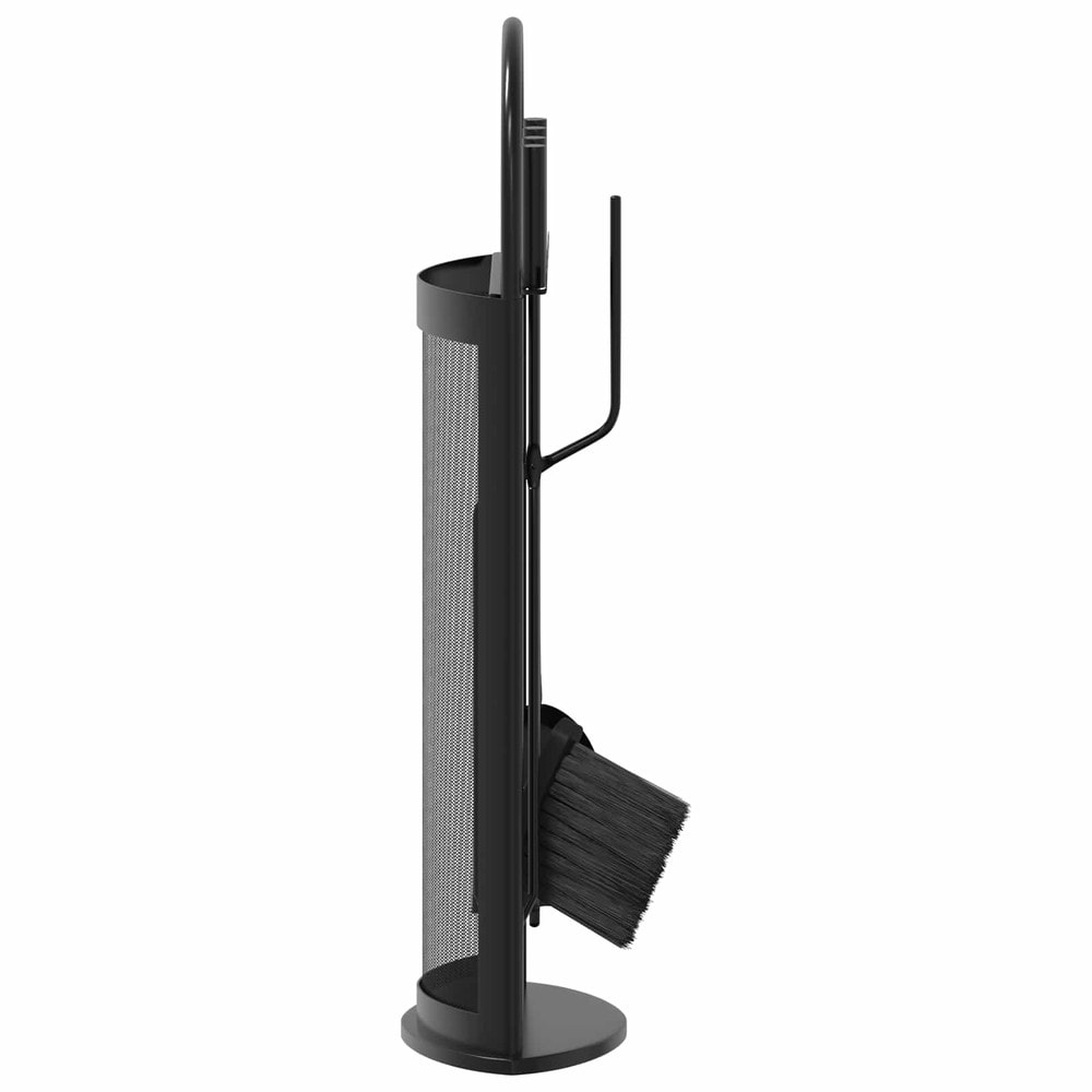 Peissett 5 deler 23×15×66 cm / peisredskaper med stativ – Svart
