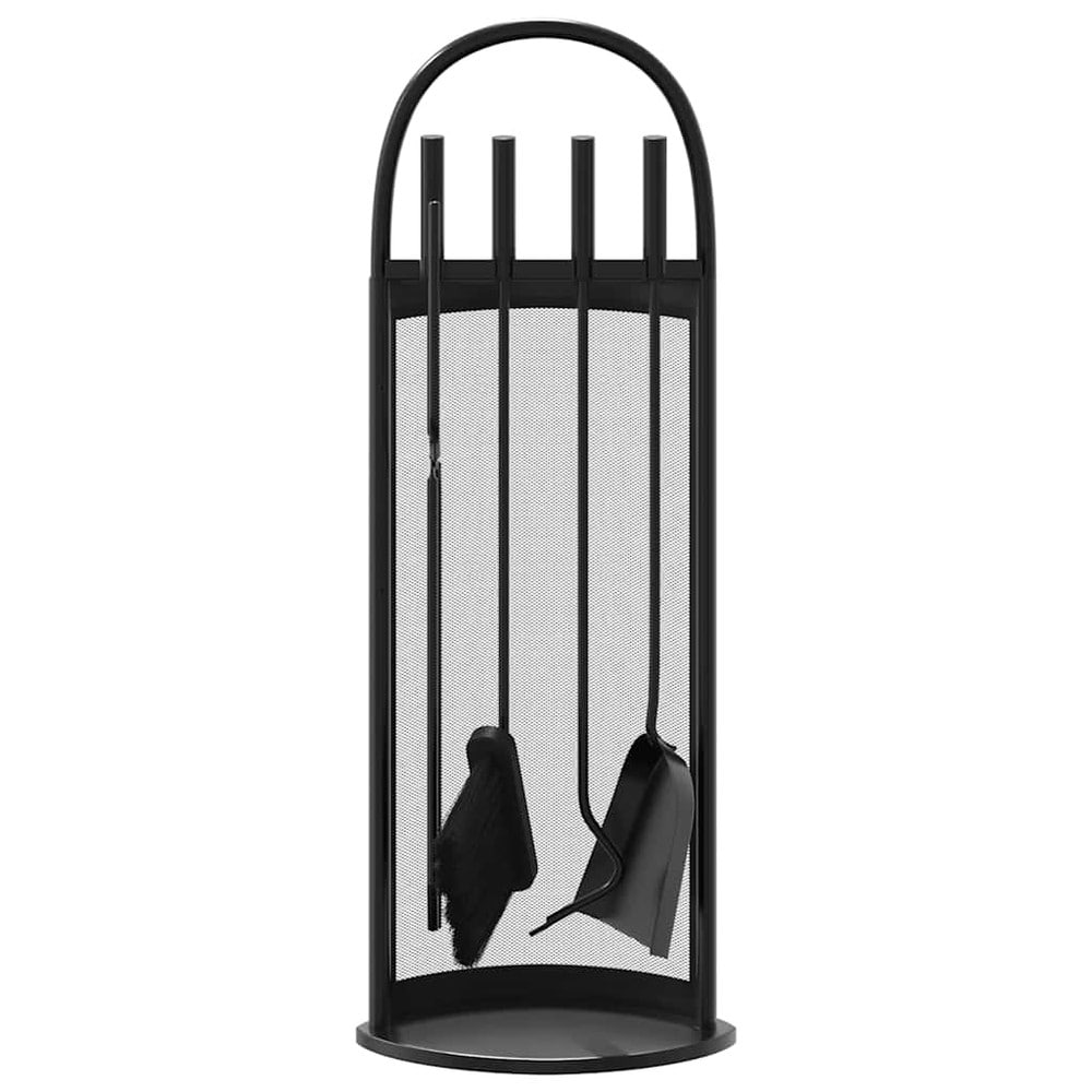 Peissett 5 deler 23×15×66 cm / peisredskaper med stativ – Svart