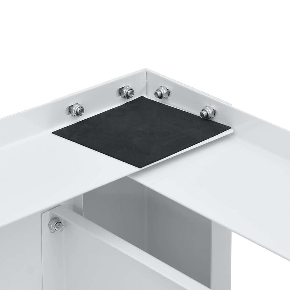 Dobbel sokkel for vaskemaskin og tørketrommel 127×54,5×32,5 cm / 2 skuffer – Hvit