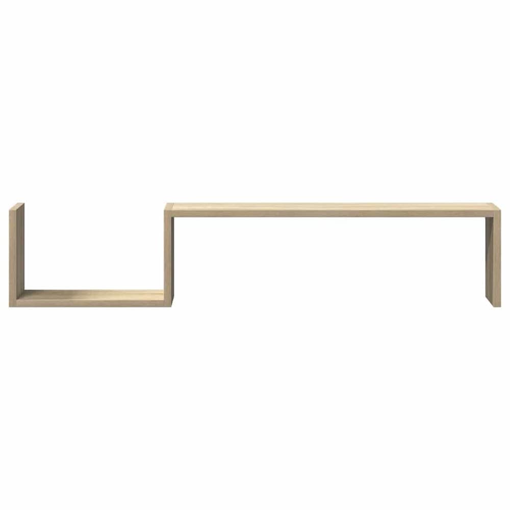 2 stk vegghyller 100×15×20 cm / svevende hyller med skjult montering – Eikestruktur
