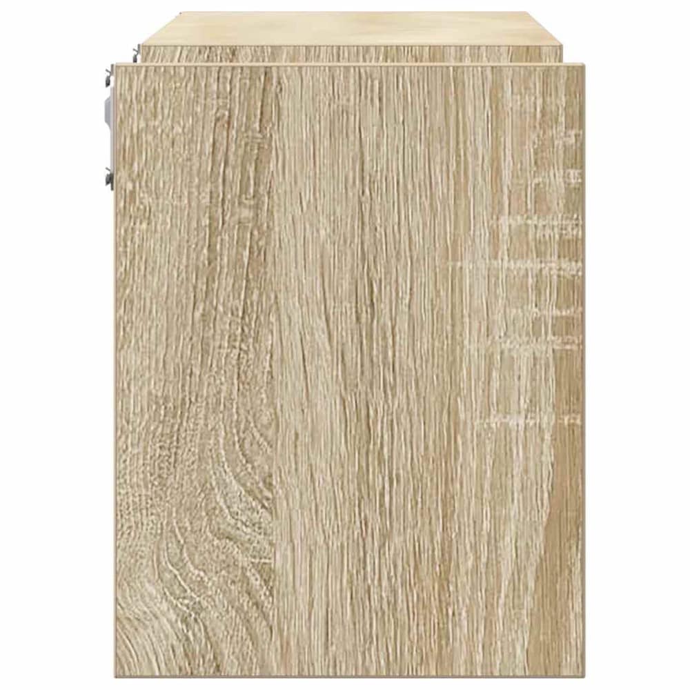 2 stk vegghyller 100×15×20 cm / svevende hyller med skjult montering – Eikestruktur