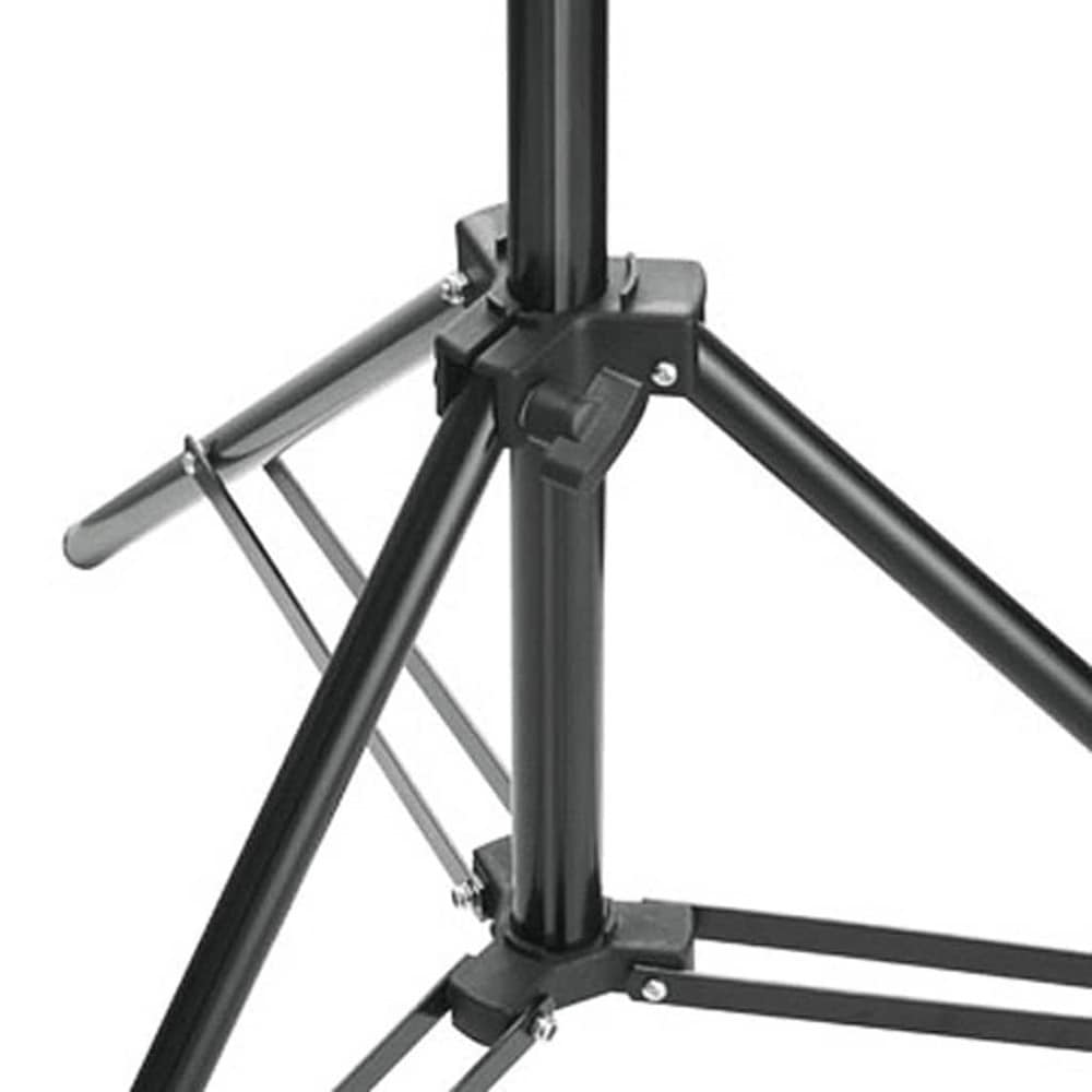 Stativ for belysning og kamera 78–210 cm / justerbart lysstativ med 1/4″-gjenge – Svart