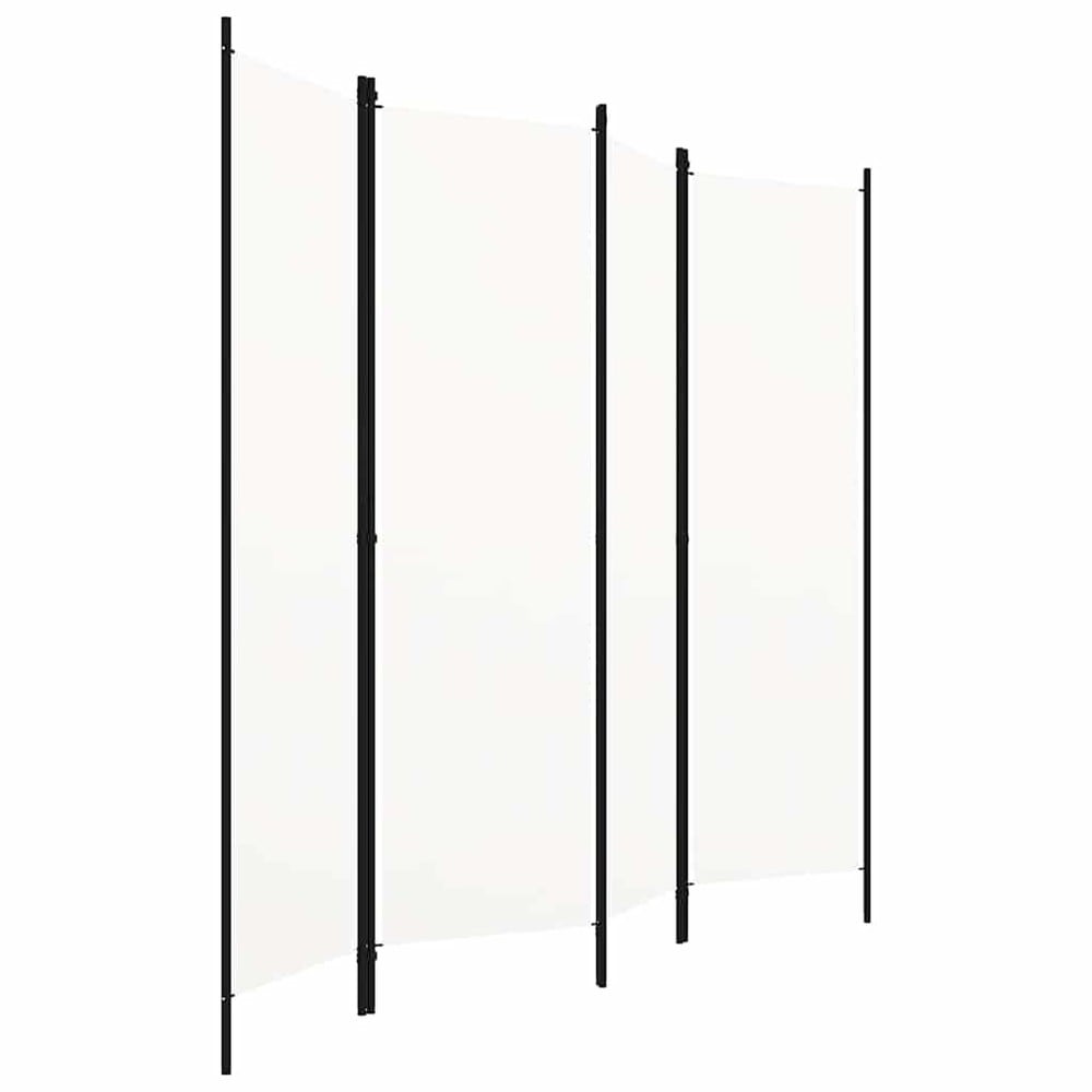 Romdeler 4 paneler 200×180 cm / foldeskjerm / skjermvegg / innsynsbeskyttelse – Hvit