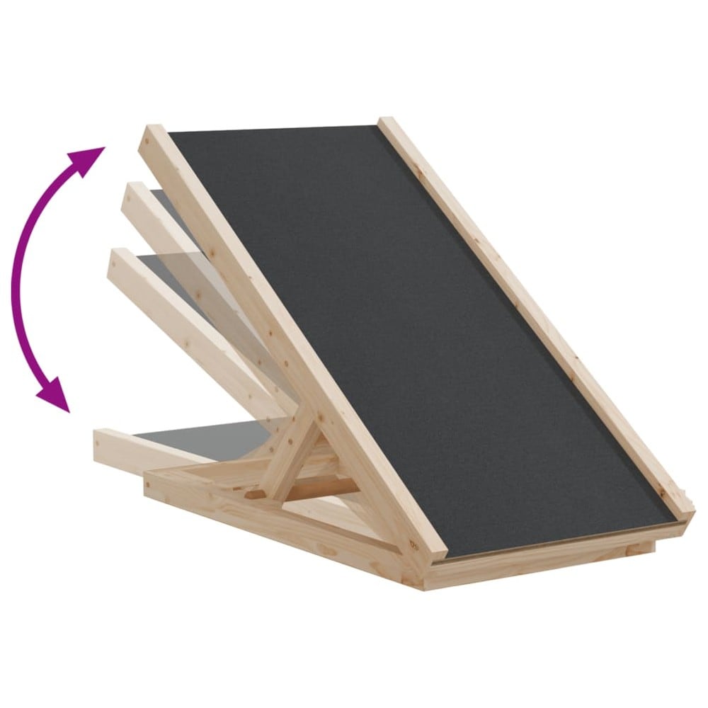 Hunderampe 70×35 cm / sammenleggbar kjæledyrrampe med justerbar høyde og sklisikker overflate