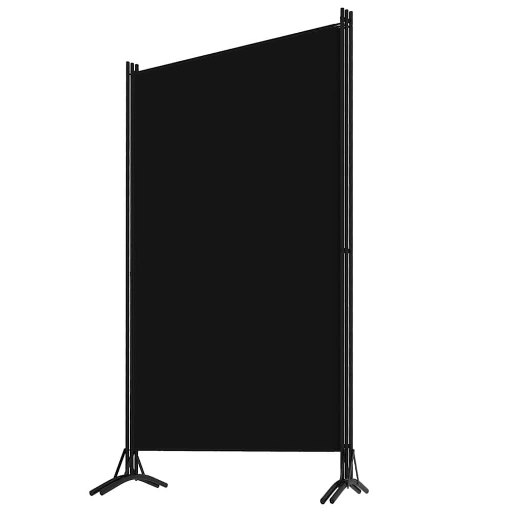 Romdeler 3 paneler 260×180 cm / foldeskjerm / skjermvegg / innsynsbeskyttelse – Svart