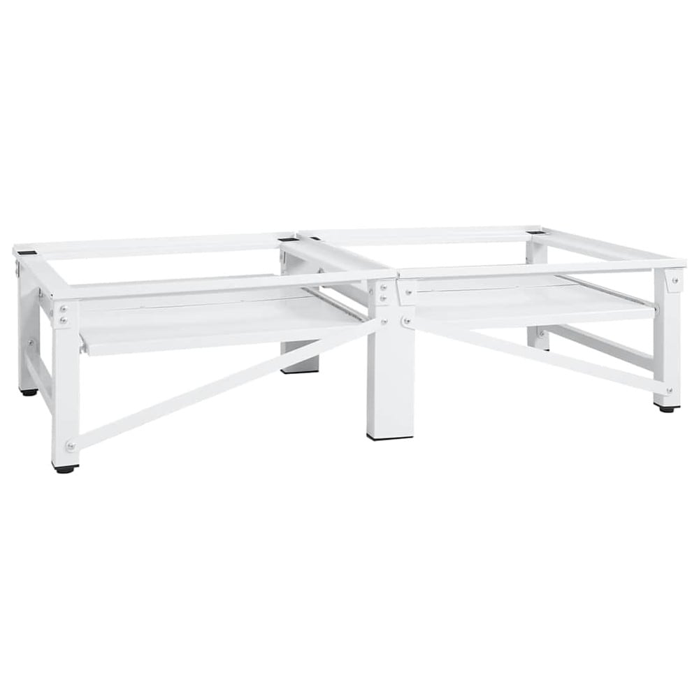 Sokkel for vaskemaskin og tørketrommel 124,5×61,5×33,5 cm / med 2 uttrekkbare hyller