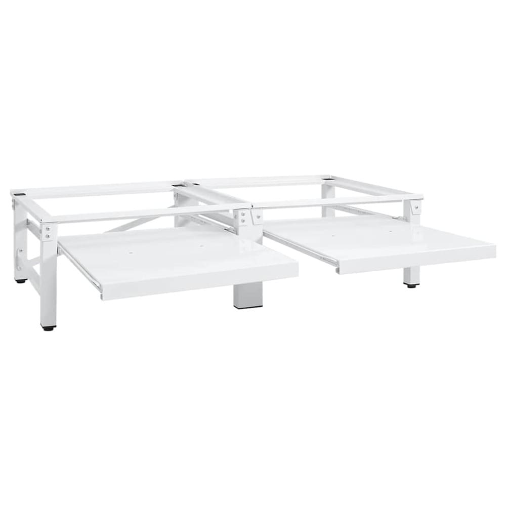 Sokkel for vaskemaskin og tørketrommel 124,5×61,5×33,5 cm / med 2 uttrekkbare hyller