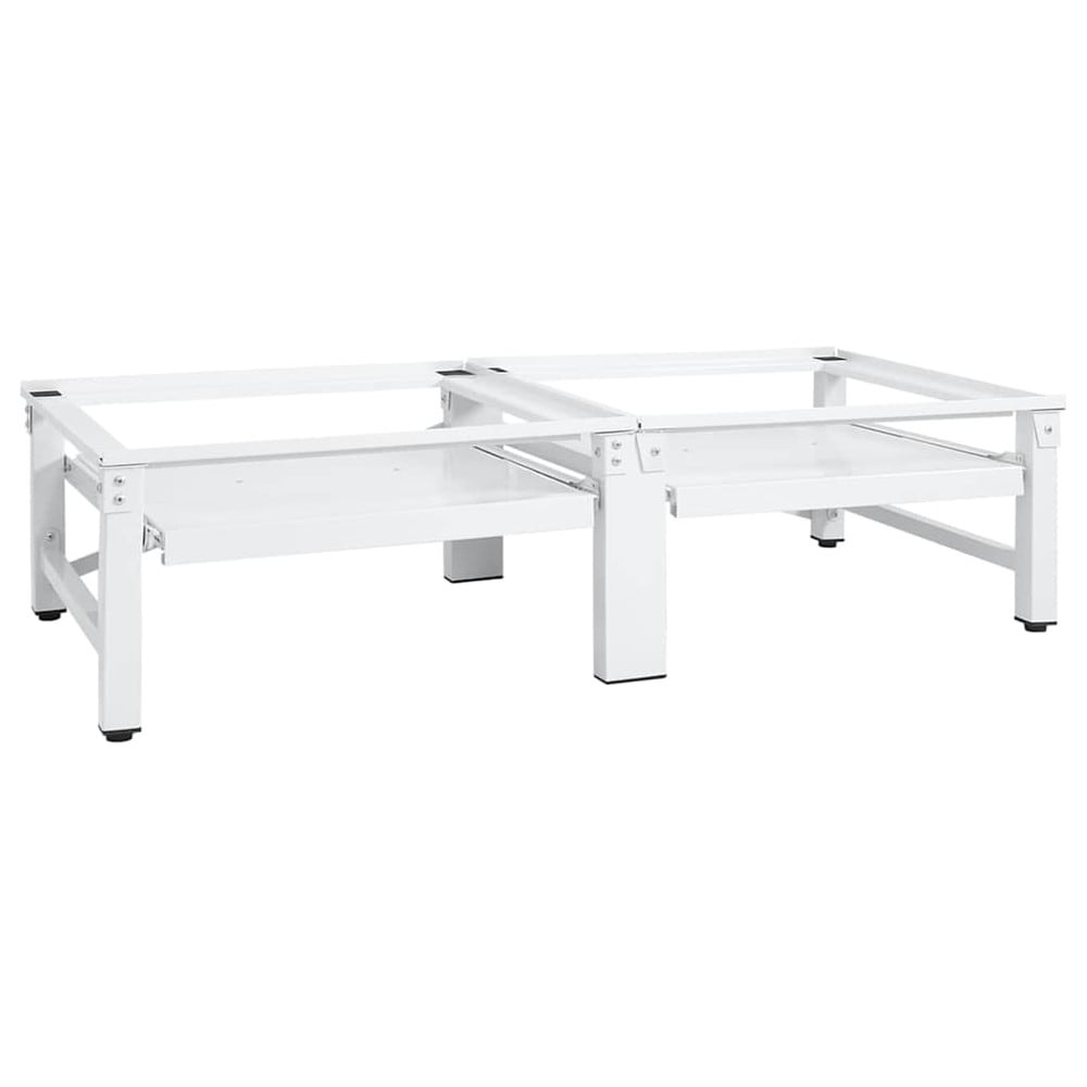Sokkel for vaskemaskin og tørketrommel 124,5×61,5×33,5 cm / med 2 uttrekkbare hyller