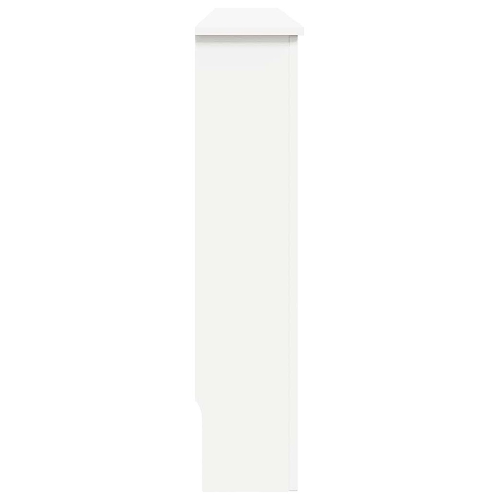 Radiatorskjuler 152×19×81,5 cm / radiatordeksel med hylle og lamelldesign – Hvit