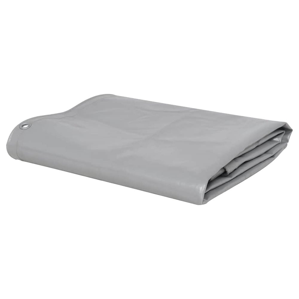 Presenning 3×6 m 650 g/m² / kraftig PVC-belagt dekkpresenning med maljer – Grå