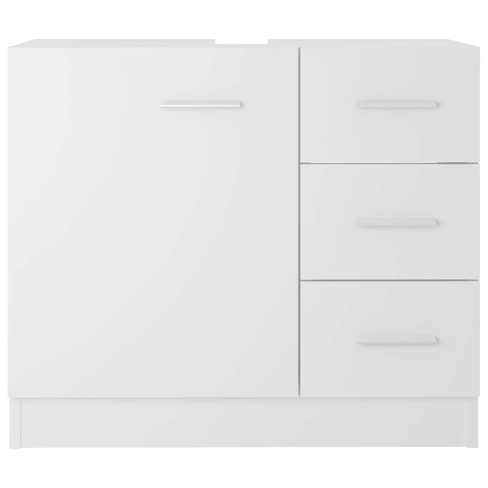 Servantskap 63×30×54 cm / underskap til servant / baderomsskap med 3 skuffer – Hvit