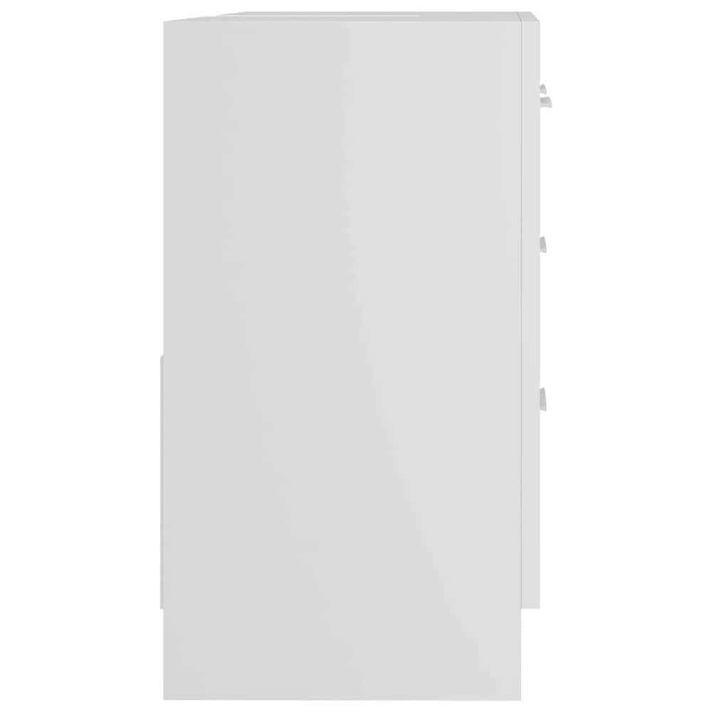 Servantskap 63×30×54 cm / underskap til servant / baderomsskap med 3 skuffer – Hvit