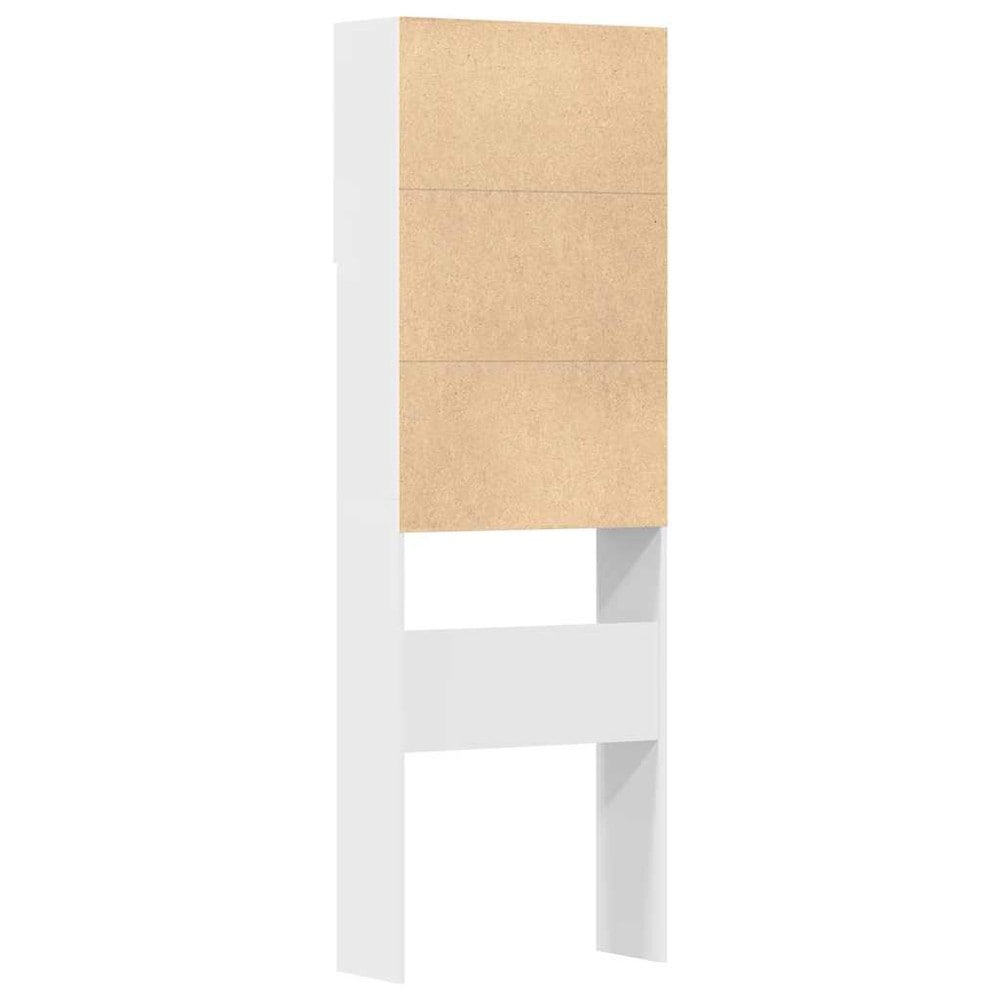 Høyskap for vaskemaskin 64×24×190 cm / vaskemaskinskap med dører og hyller – Hvit