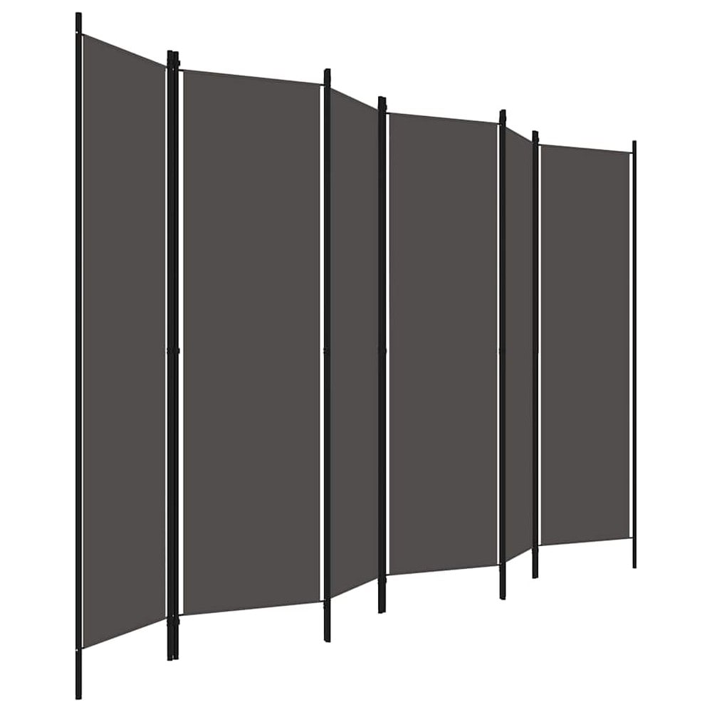 Romdeler 6 paneler 300×180 cm / foldeskjerm / skjermvegg / innsynsbeskyttelse – Antrasitt