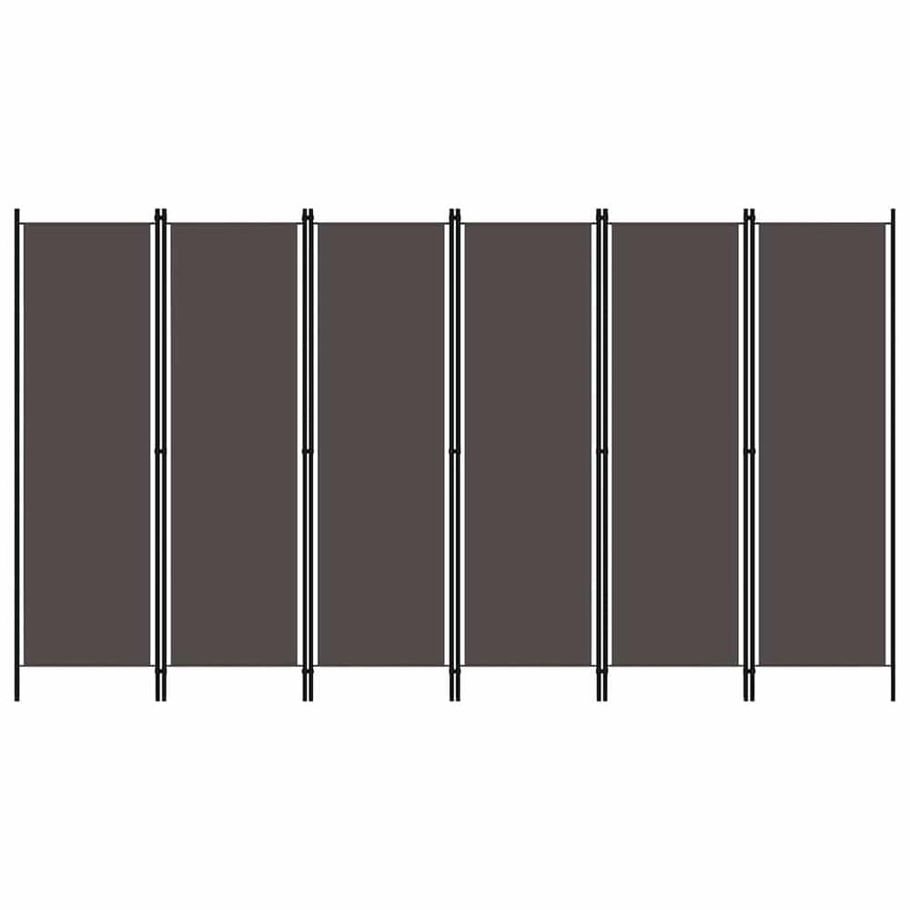 Romdeler 6 paneler 300×180 cm / foldeskjerm / skjermvegg / innsynsbeskyttelse – Antrasitt
