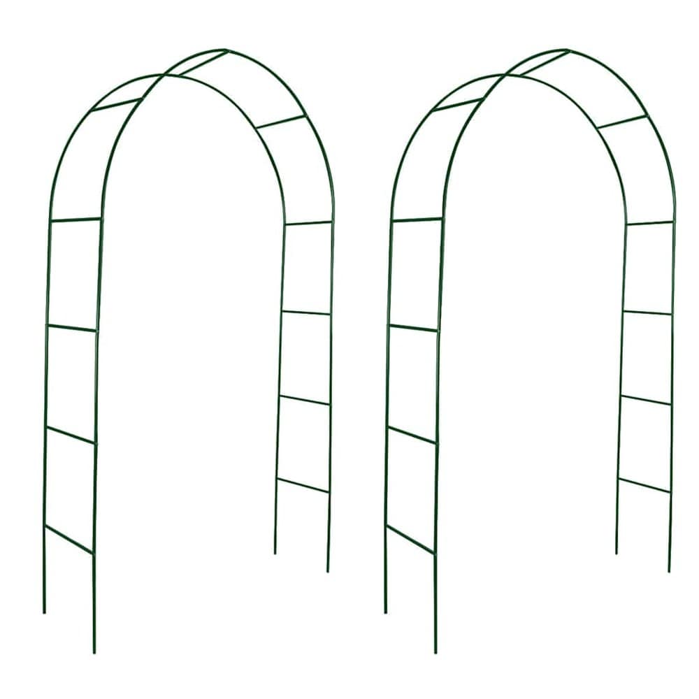 2 stk rosebuer 140×39×240 cm / espalierbuer for roser og klatreplanter – Grønn