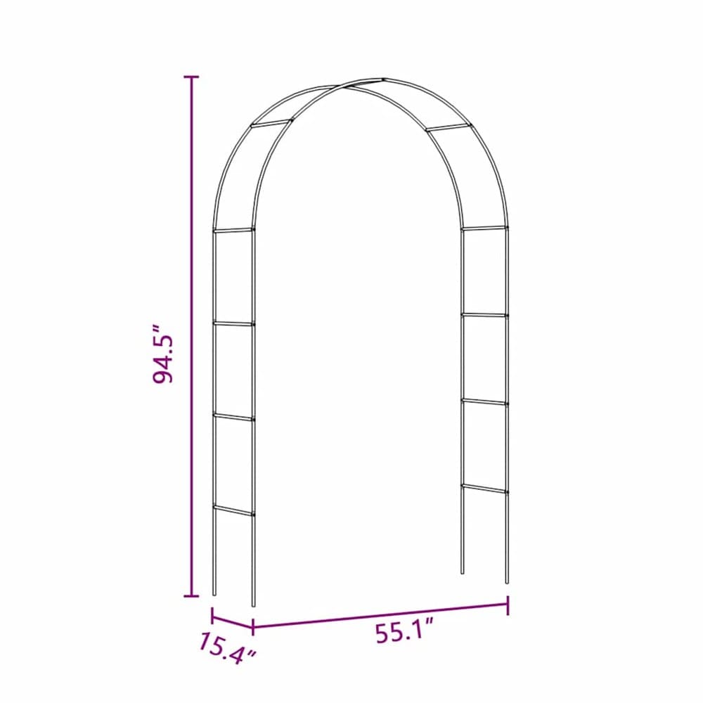2 stk rosebuer 140×39×240 cm / espalierbuer for roser og klatreplanter – Grønn