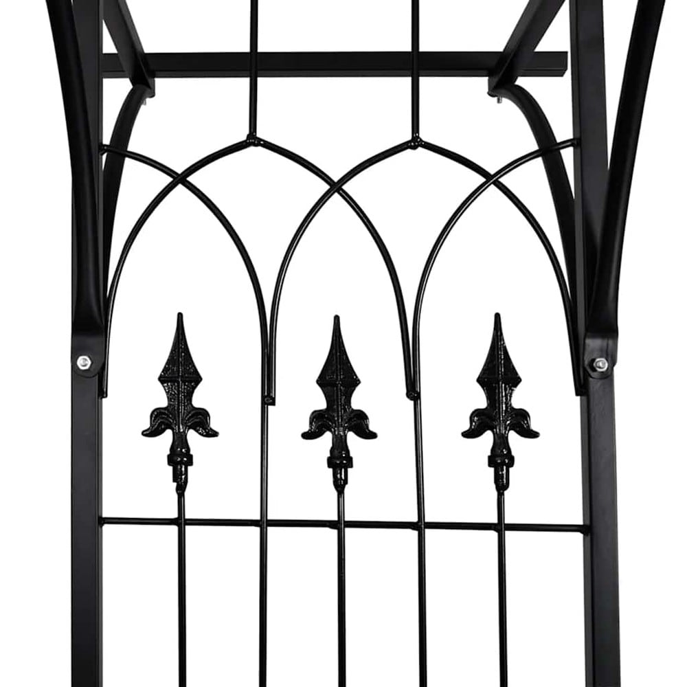 Rosebue 200×52×204 cm / hagebue / espalierbue for roser og klatreplanter – Svart
