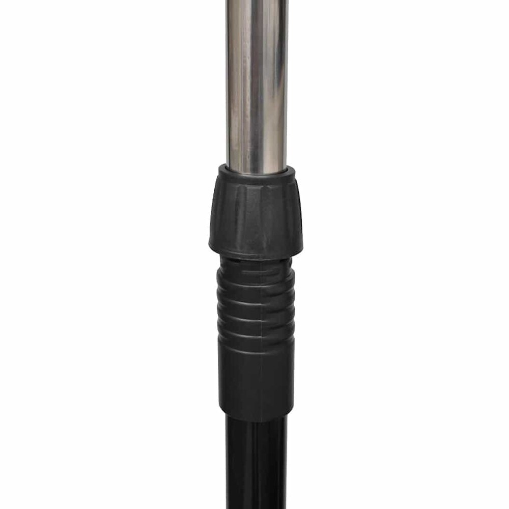 Justerbart klesstativ 84–150×42×108–170 cm / klesstang på hjul – Svart/sølv