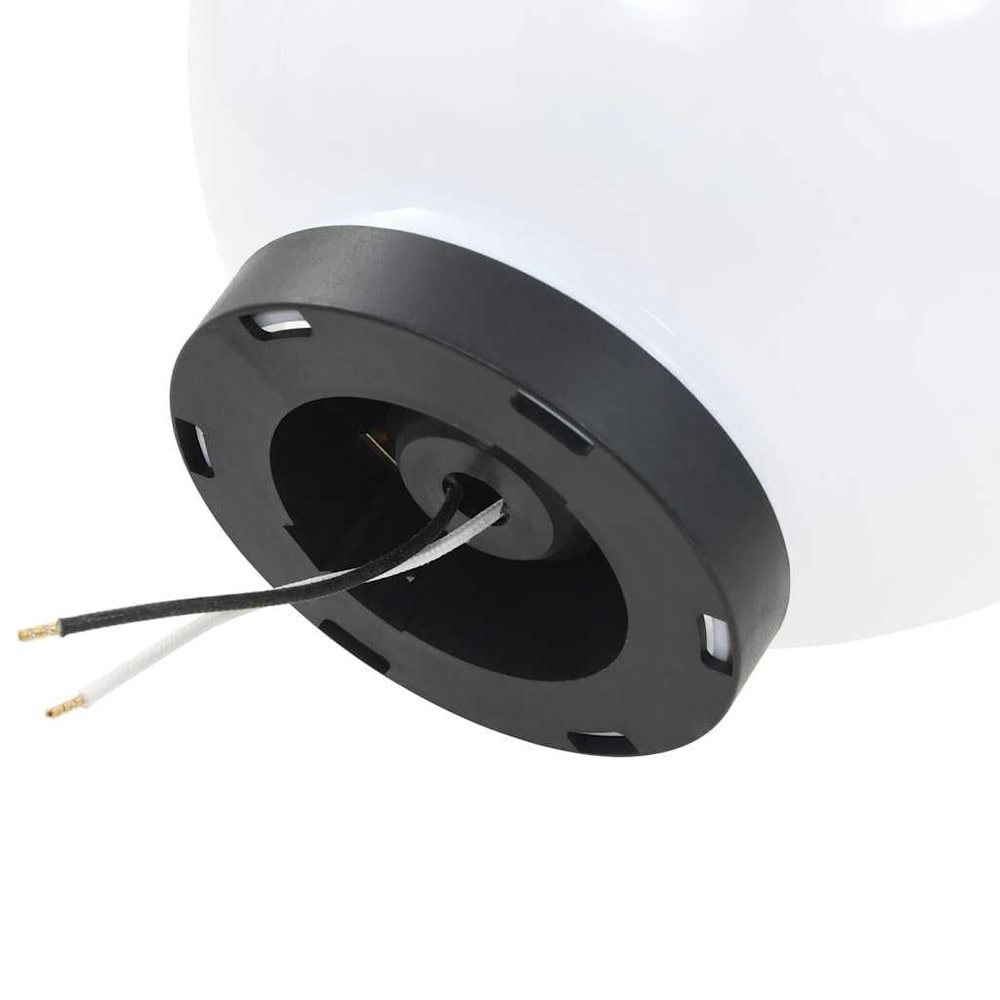 2 stk kulelamper Ø20 cm / lyskuler til hage / utelamper med E27-sokkel – Hvit