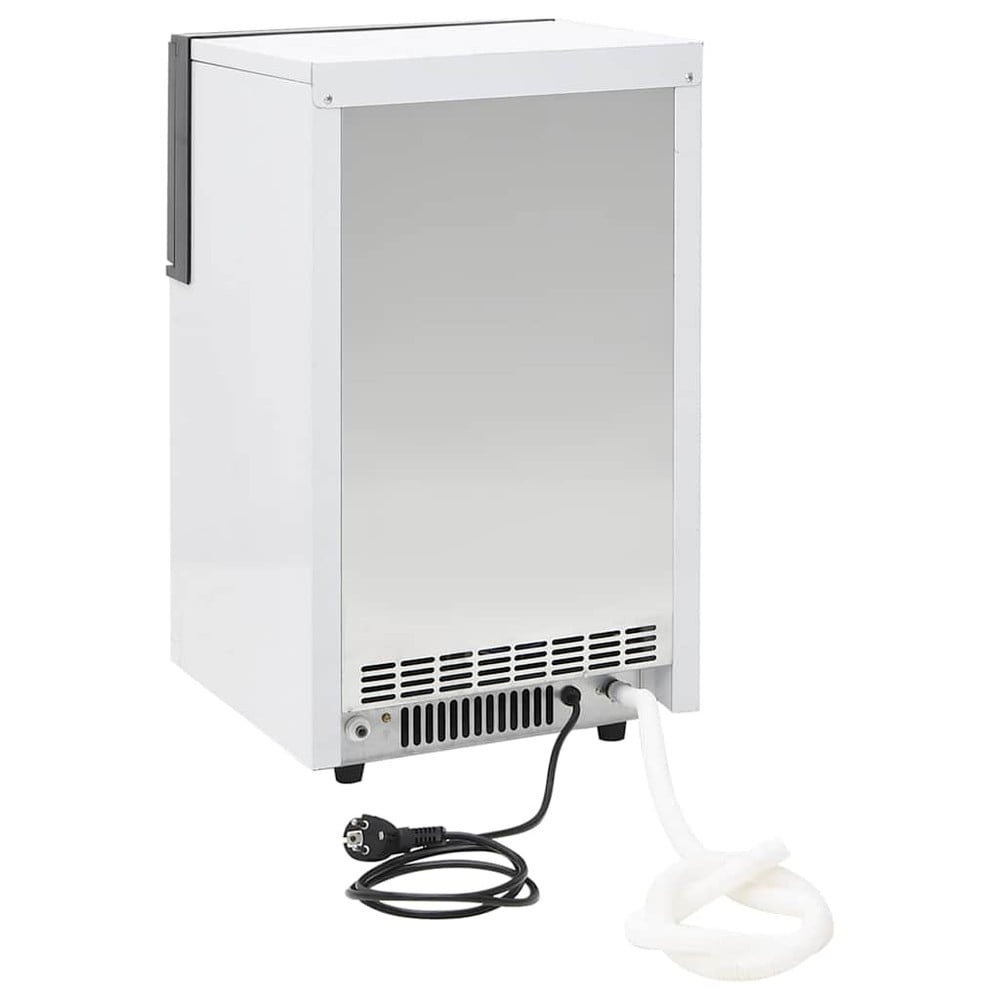 Ismaskin 45 kg/24 t / isbitmaskin med 36 isbiter per syklus – Svart/hvit