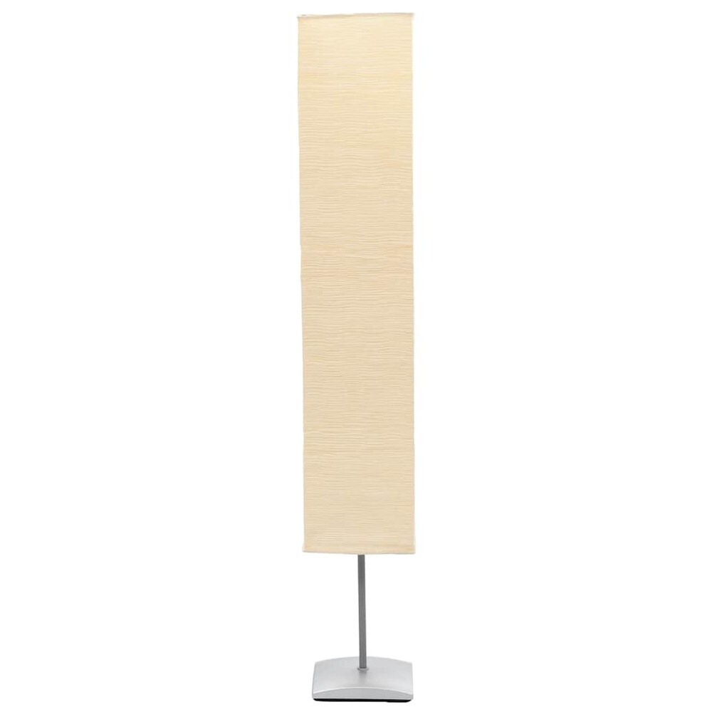 Gulvlampe 130 cm / rislampe med firkantet skjerm / lampe i rispapir – Beige