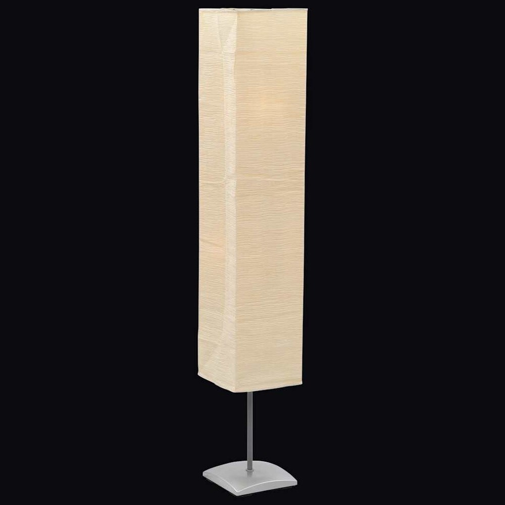 Gulvlampe 130 cm / rislampe med firkantet skjerm / lampe i rispapir – Beige
