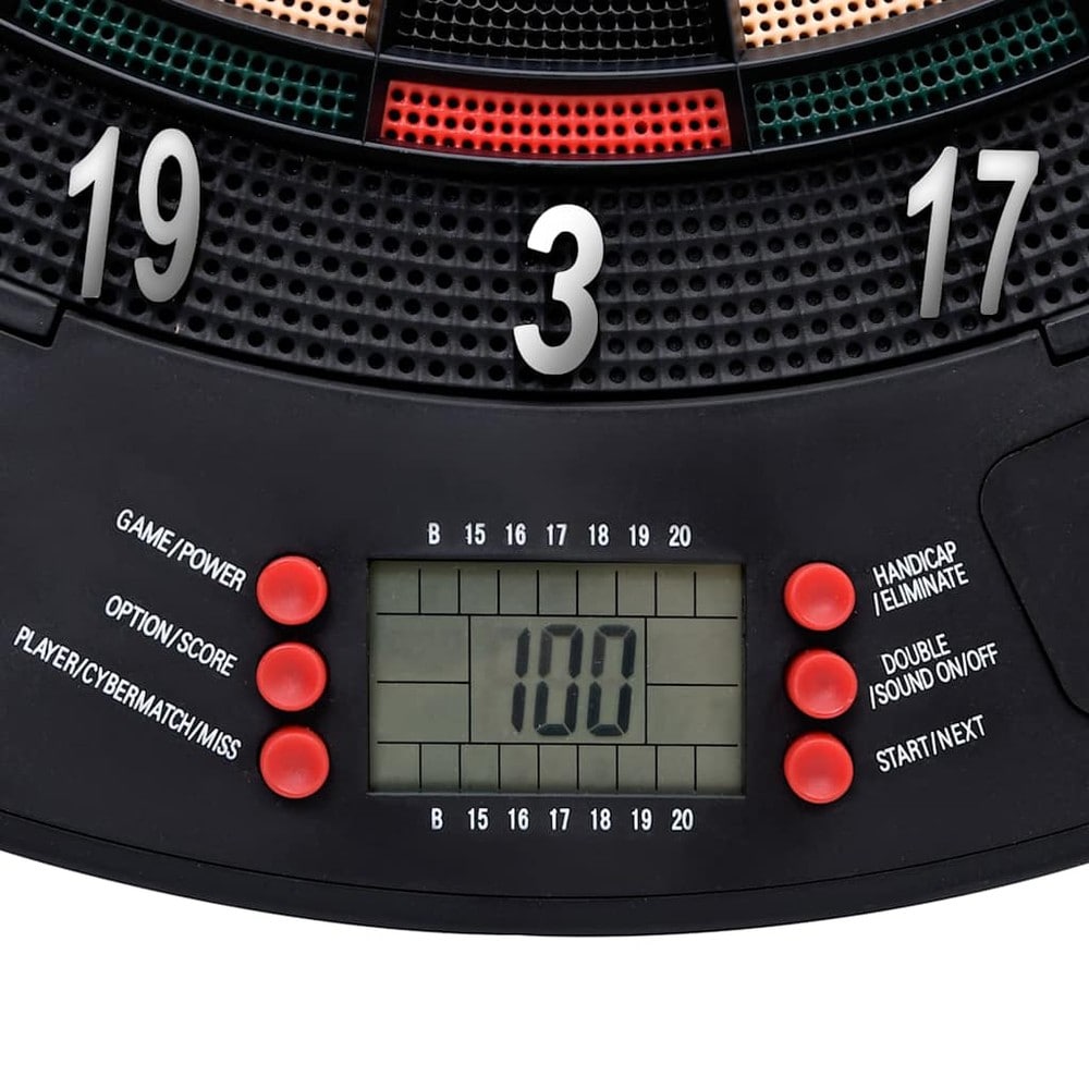Elektronisk dartskive med 6 piler / dartspill med 26 spill, LCD-skjerm og automatisk poengtelling