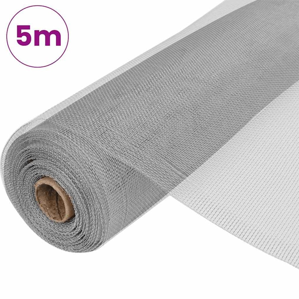 Insektnetting i aluminium 100×500 cm / myggnetting til dører, vinduer og bur – Sølv