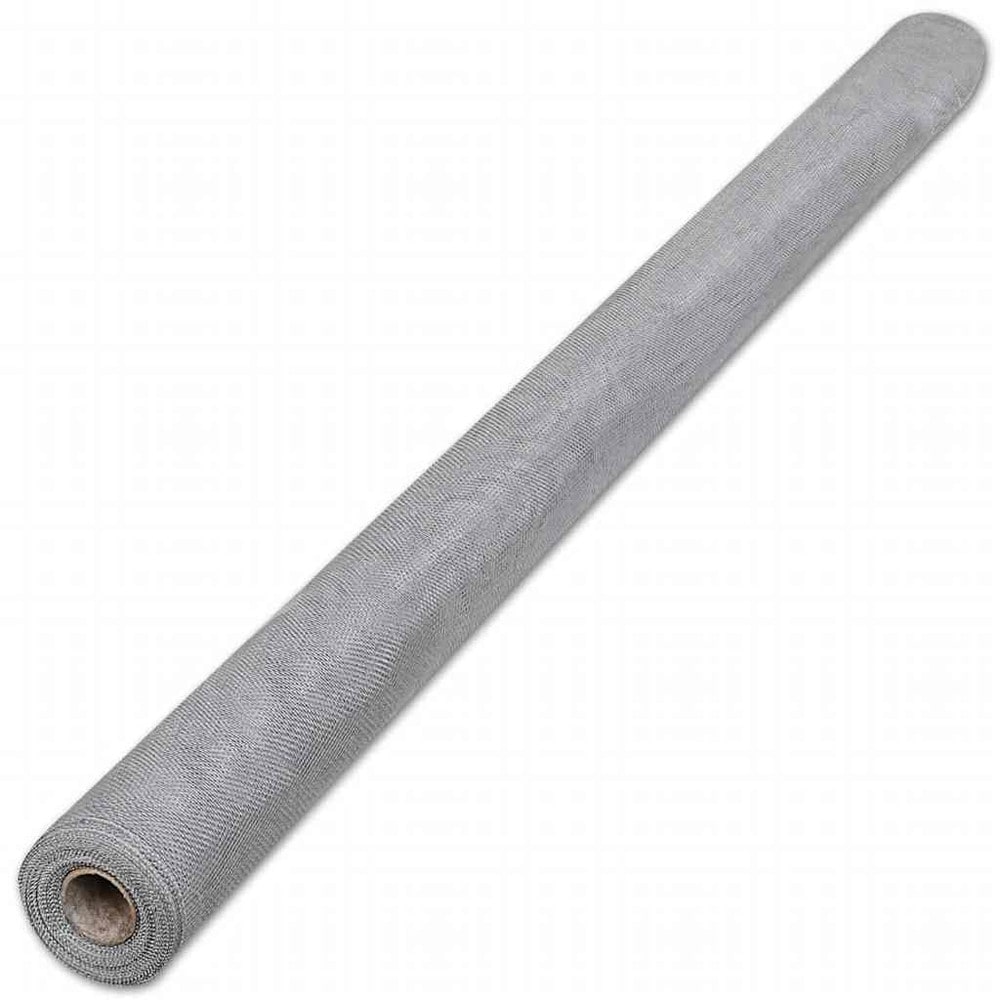 Insektnetting i aluminium 100×500 cm / myggnetting til dører, vinduer og bur – Sølv