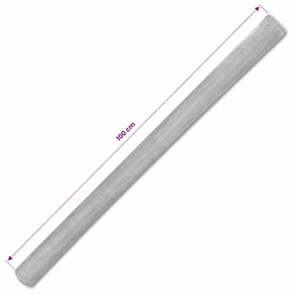 Insektnetting i aluminium 100×500 cm / myggnetting til dører, vinduer og bur – Sølv