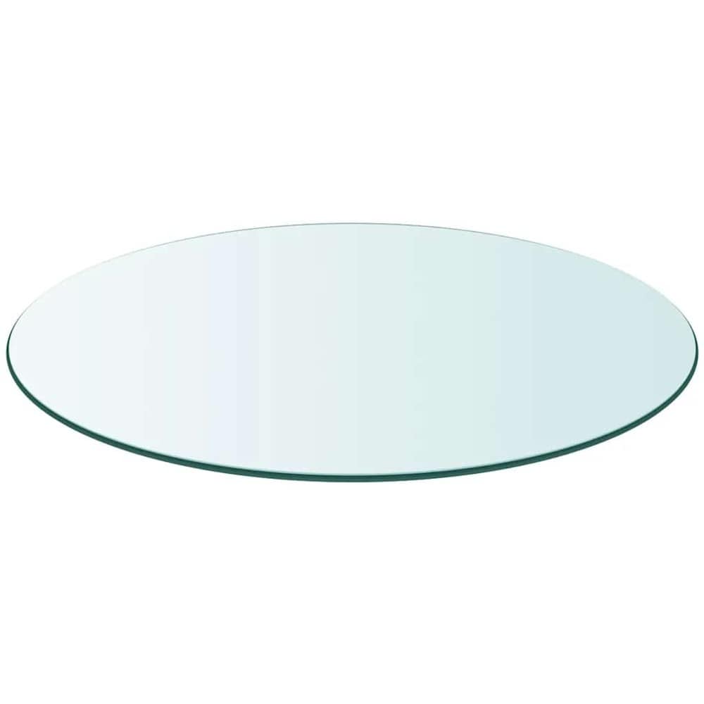 Rund bordplate i herdet glass Ø30 cm / glassplate til bord – Gjennomsiktig
